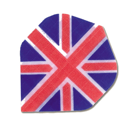 Fabric Flight dart flight with red and blue British flag design