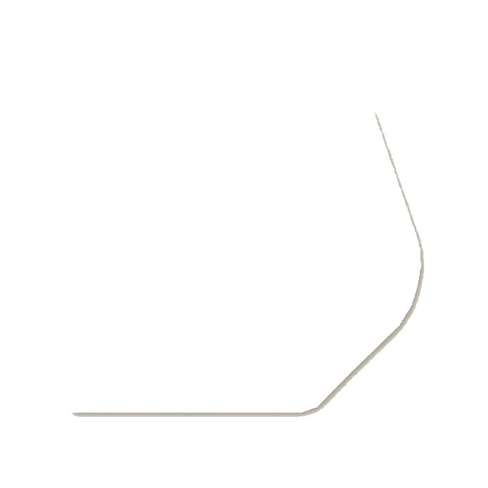 Hard poly dart flight in solid clear