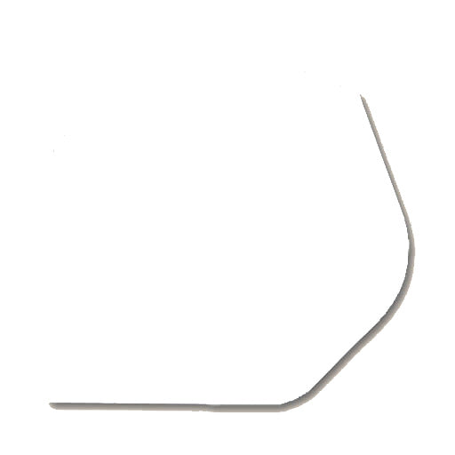 Hard poly dart flight in solid white