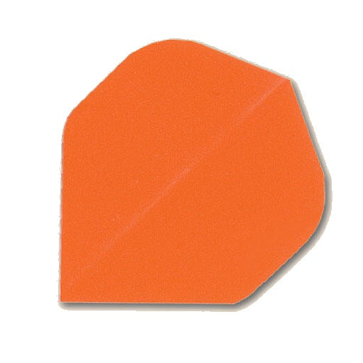 Hard poly dart flight in solid neon orange