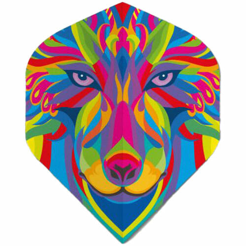 Hard Poly Flight, psychedelic wolf design