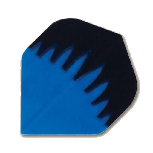 Hard poly dart flight in solid blue and black