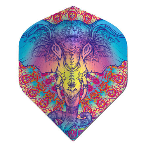 Hard Poly Flight, multicolor elephant design
