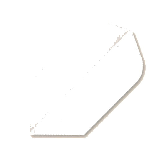 Hard poly dart flight in solid clear