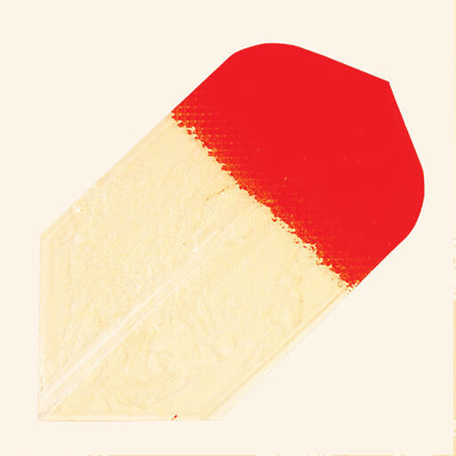 Hard poly dart flight in red and clear