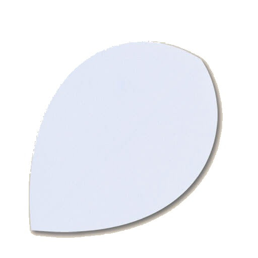Hard poly dart flight in white