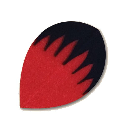 Hard poly dart flight in black and red