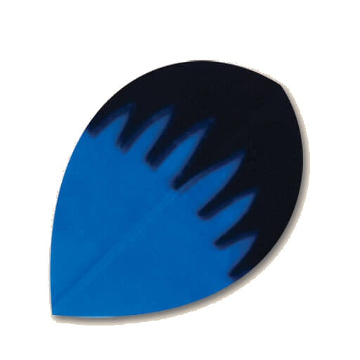 Hard poly dart flight in black and blue