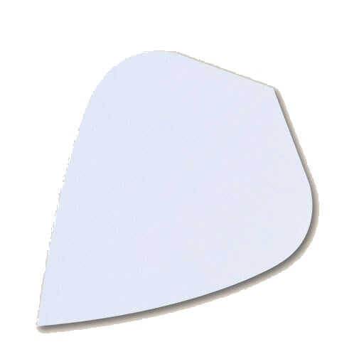 Hard poly dart flight in white