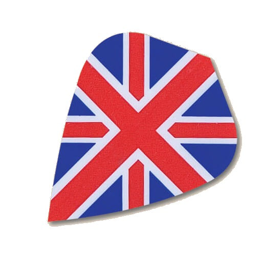 Hard poly dart flight, British flag design