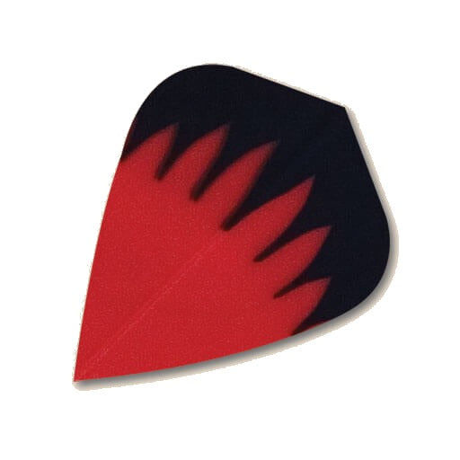 Hard poly dart flight in a black and red design