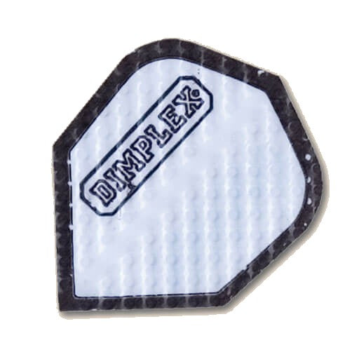 Dimplex dart flight in a white and black design