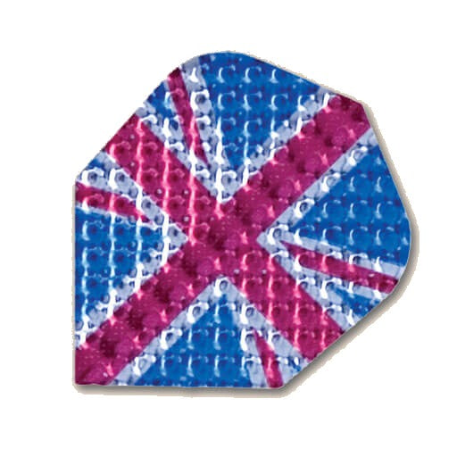 Dimplex dart flight in a British flag design