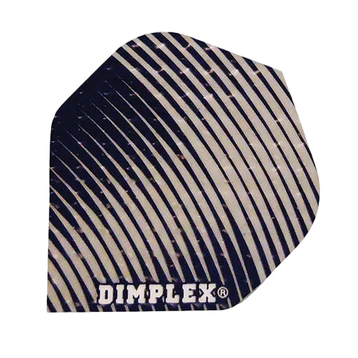 Dimplex dart flight in a black and grey stripes design