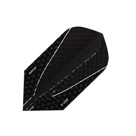 Dimplex dart flight, black base with white line