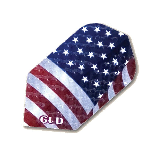 Dimplex dart flight in an American flag design