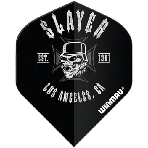Winmau Rock Legends flight, Slayer Est. 1981 Los Angeles design