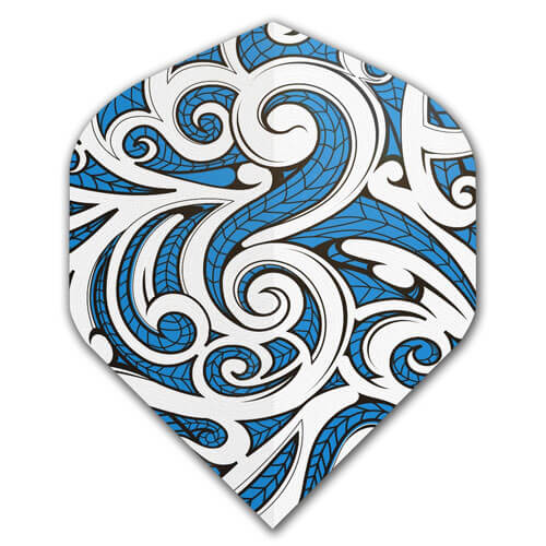 Specialty Flights, blue with tribal design