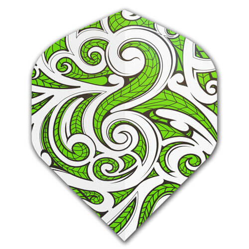 Specialty Flights, lime with tribal design