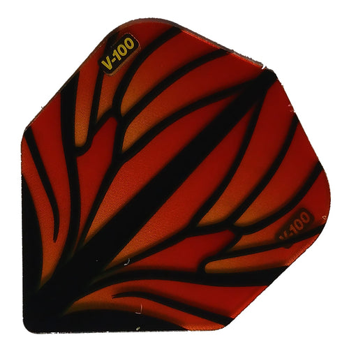 Specialty orange and black butterfly pattern standard dart flight