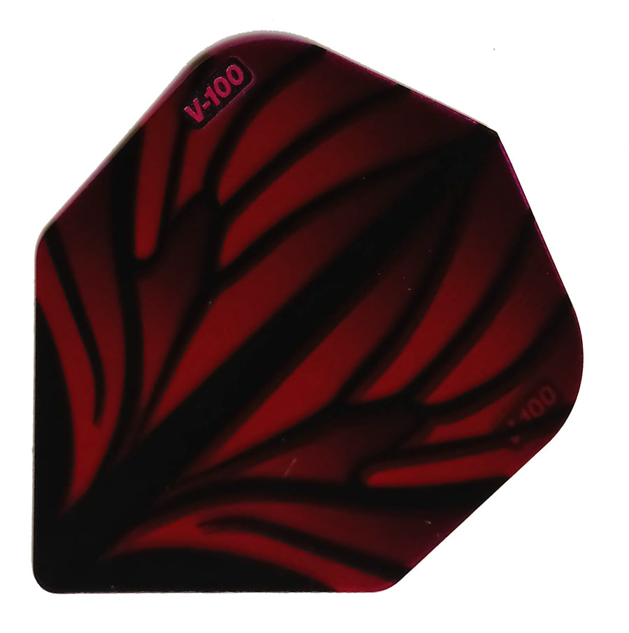 Specialty red and orange butterfly pattern standard dart flight