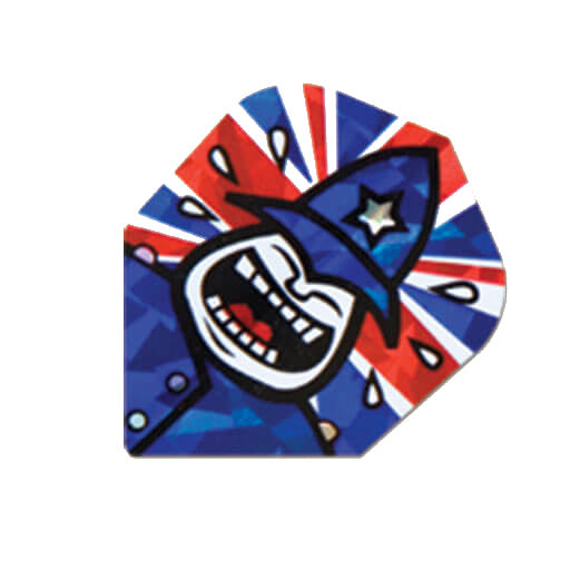 Specialty Flights dart flight, British flag design with police officer graphic