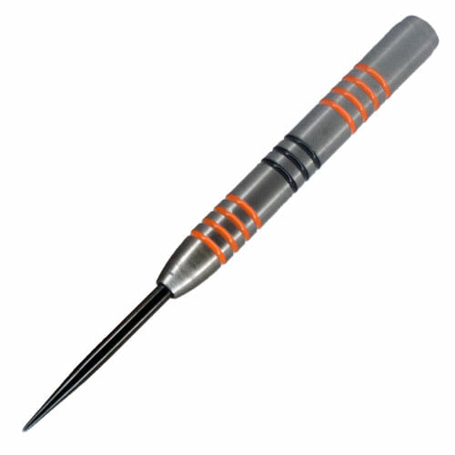 Amberjack Steel Tip Dart #3, barrel close-up showing painted grooves