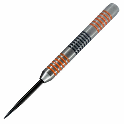 Amberjack Steel Tip Dart #4, barrel close-up showing painted grooves