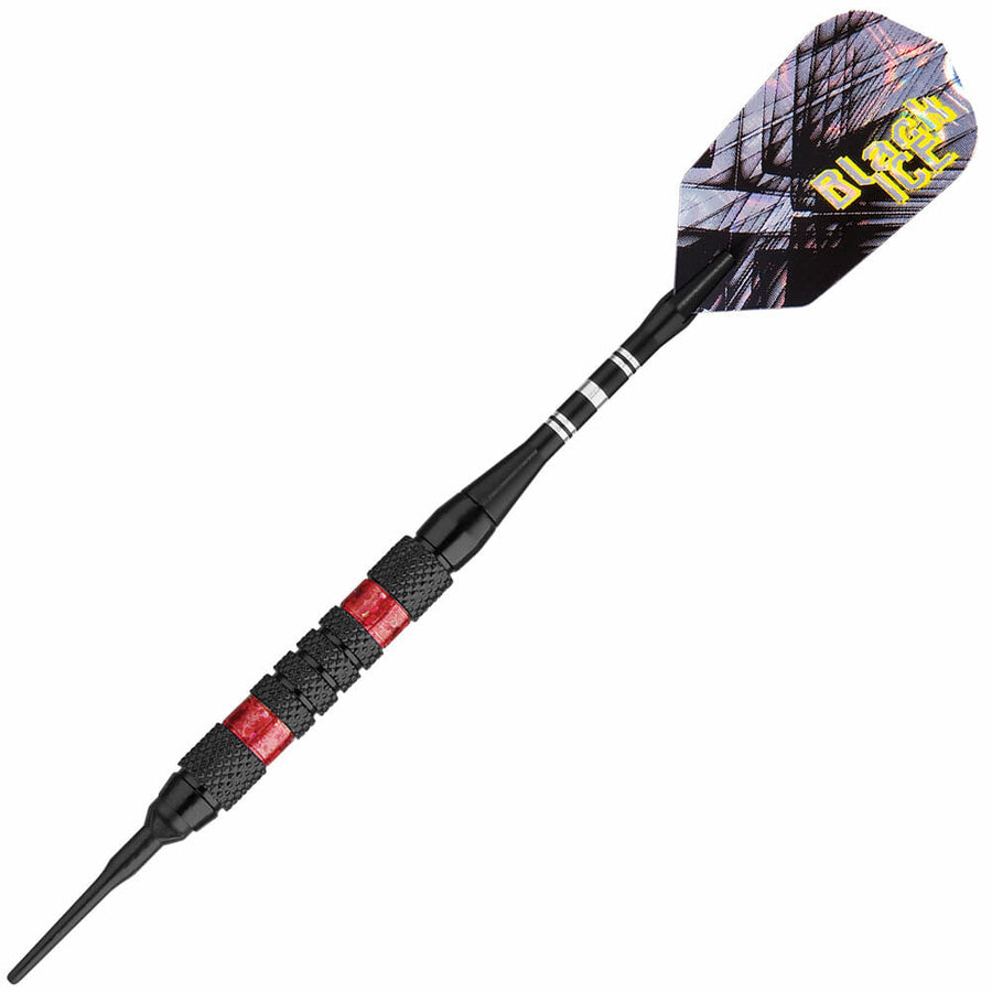 Black Ice Soft Tip Dart #1 barrel, red accents