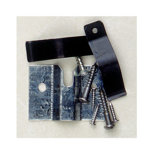 Deluxe Dartboard Bracket mounting kit with bracket, screws, and tension clips