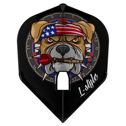 L-Style Randy Van Deursen v3 Big Dog signature flight, shape cut, black colorway