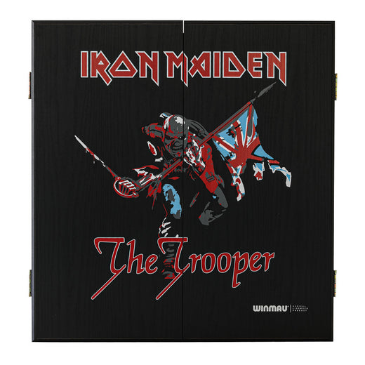 Rock Legends Iron Maiden The Trooper dartboard cabinet, closed