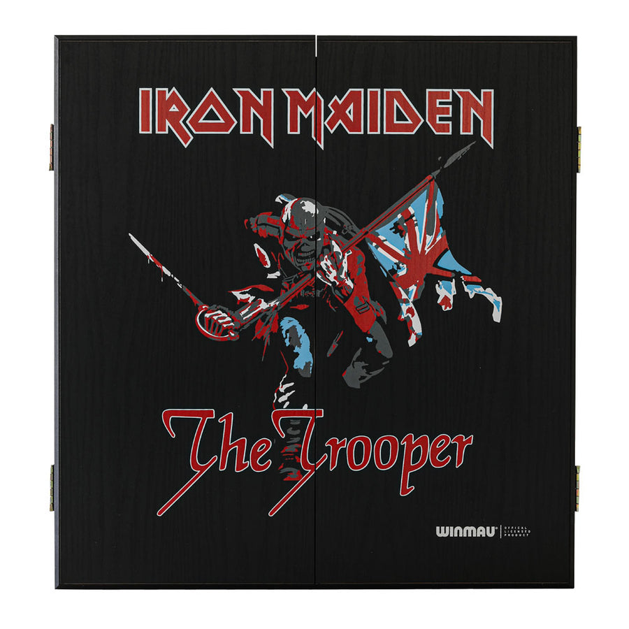 Rock Legends Iron Maiden The Trooper dartboard cabinet, closed