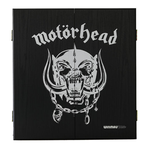 Rock Legends Motorhead War Pig dartboard cabinet, closed