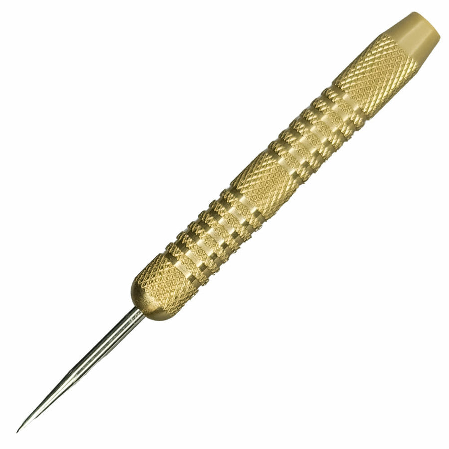 Class Brass Steel Tip Dart #2, barrel close-up showing all-over knurling