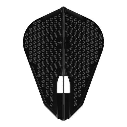 L-Style Flight Dimpled Fantail dart flight in Black