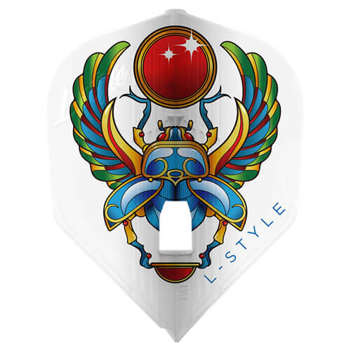 L-Style Kami Flight Signature, Anastasia Dobromyslova v3, white with multicolored scarab design