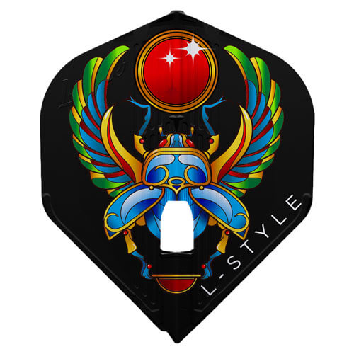 L-Style Kami Flight Signature, Anastasia Dobromyslova v3, black with multicolored scarab design