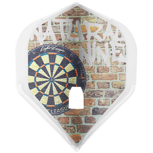 L-Style Natural Nine Champagne flight, brick wall graffiti design