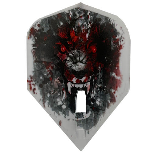 L-Style Flight Signature, white with abstract wolf design