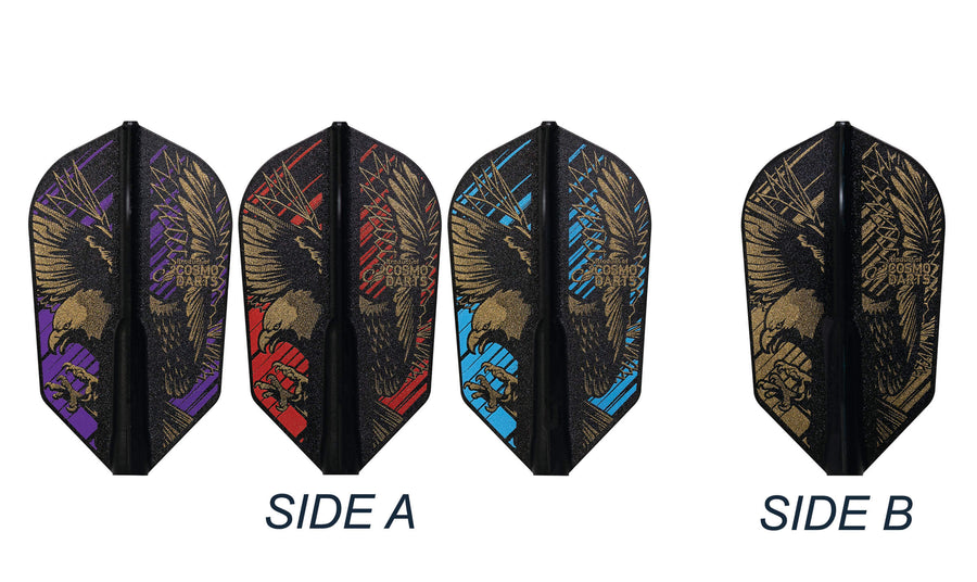 Cosmo Fit Flight Lee Zheng Eagle Slim design, eagle print in black, red, blue, and purple