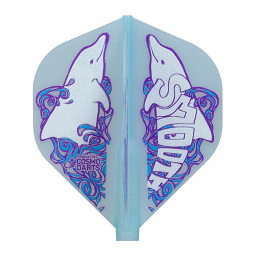 Fit Flight Signature, Paula Murphy V3, aqua purple and blue with dolphins design