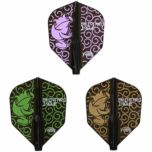 Fit Flight Signature Shintaro flight set showing all three frog color variants