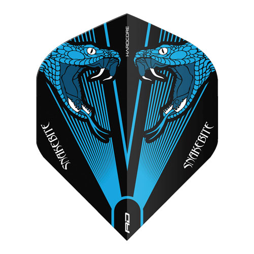 Red Dragon Flights, black with blue double cobra design