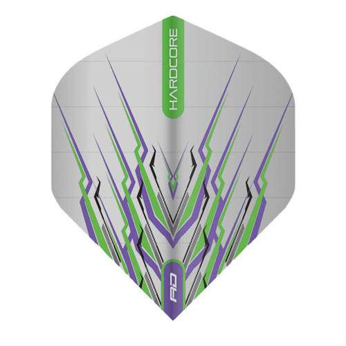 Red Dragon flight, clear with green and purple design