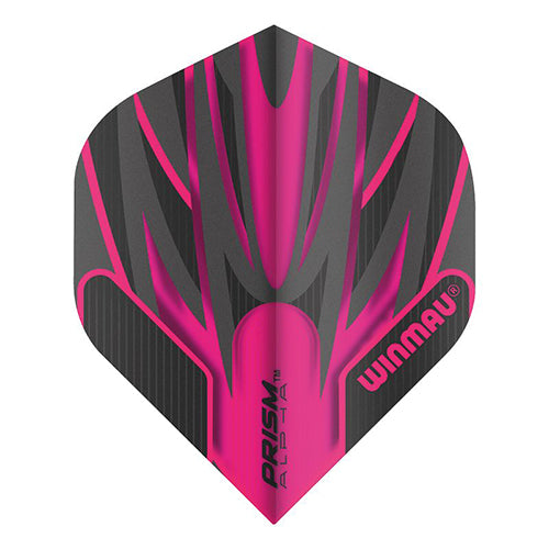 Winmau Prism Alpha flight, black with hot pink