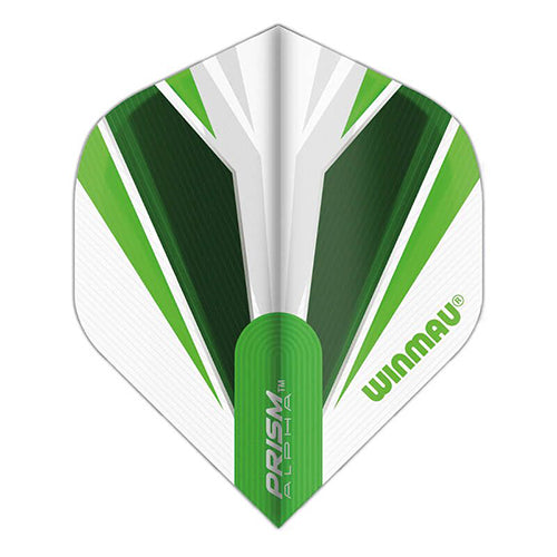 Winmau Prism Alpha flight, white with green