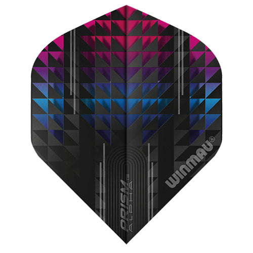 Winmau Prism Alpha flight, black with multicolor abstract