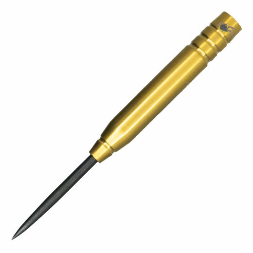 Laserdart Gold Widow Fixed steel tip dart, ringed barrel close-up