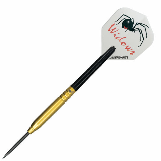 Laserdart Gold Widow Ringed, full dart with Cosmo shafts and flights